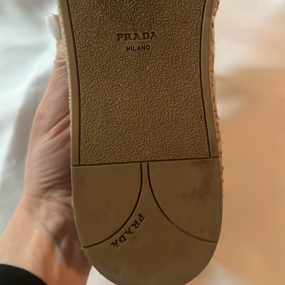 PRADA! Leather Silver Shoes. Size 9. - Picture 6 of 7